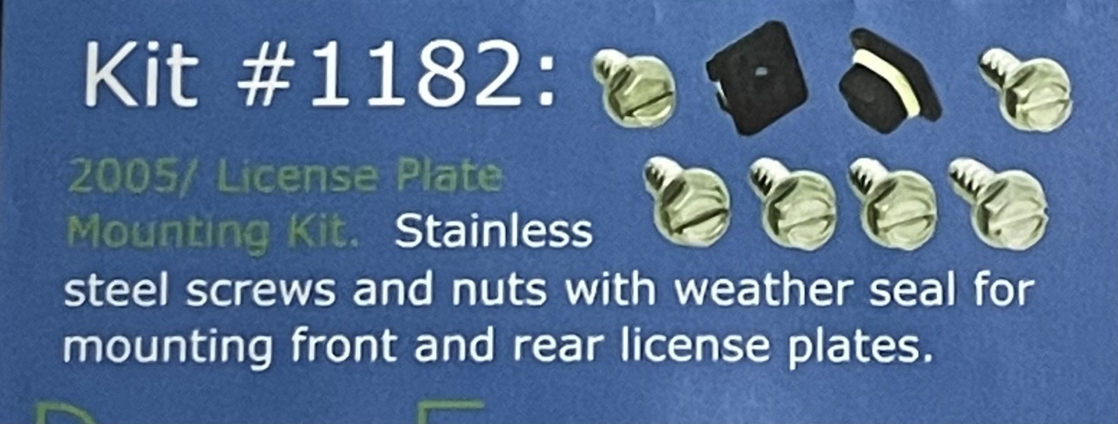 2005- license plate mount kit