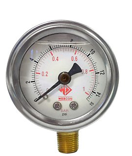 Fuel Pressure Gauge - 0 - 15psi 1/8npt
