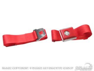 64-73 Push button Seat belt B/Red BLEM