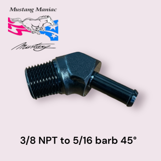 3/8 NPT TO 5/16 BARB 45° BLACK