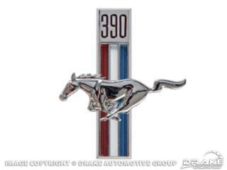 67-68 390 Running Horse LH Emblem
