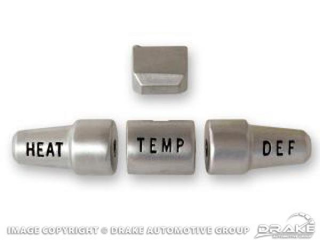 64-66 Heater & AC Control Knobs (SATIN)