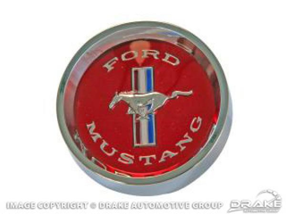 65-66 Styled Steel Hubcaps Red