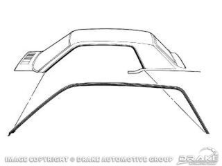64-66 Coupe Roof Rail Seal Pair