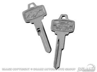 64-66 Pony key Blank ignition & door
