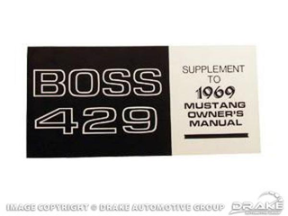 69 Boss 429 Owners Manual