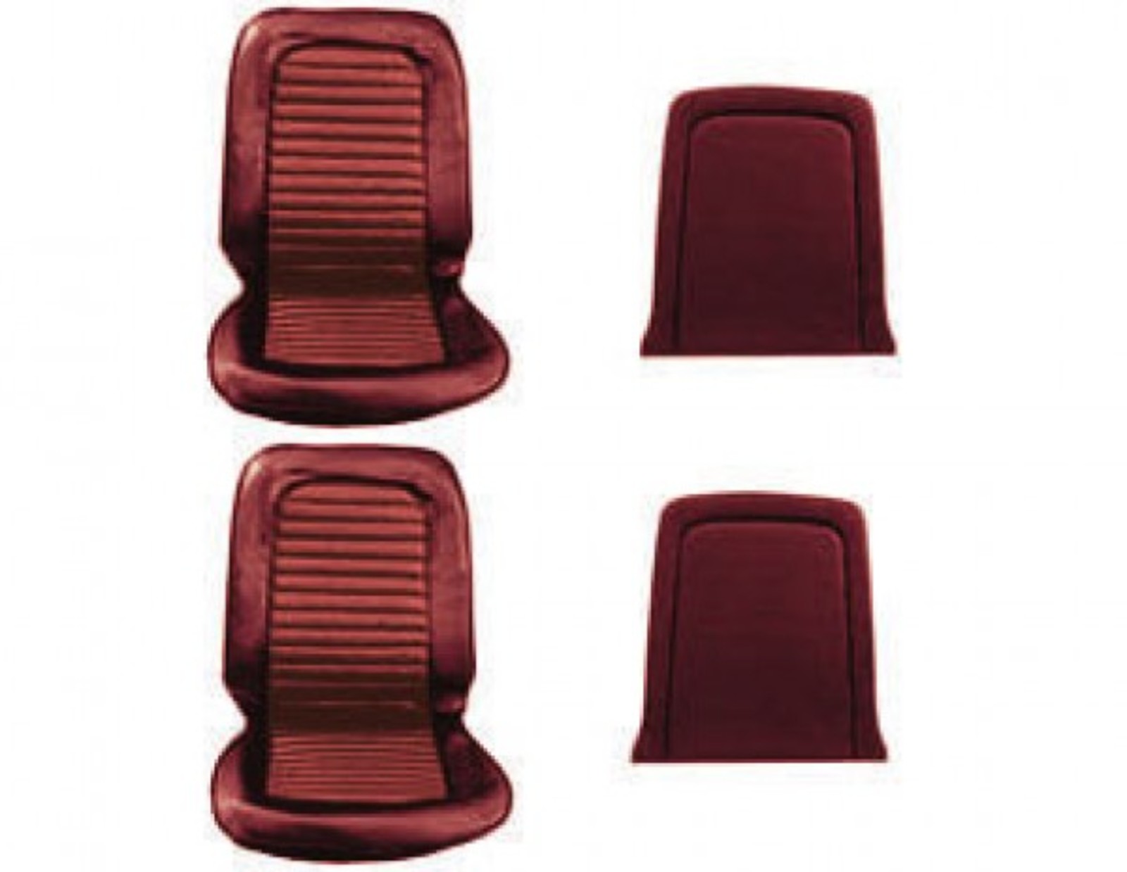 66 Front Bucket Upholstery D/Red