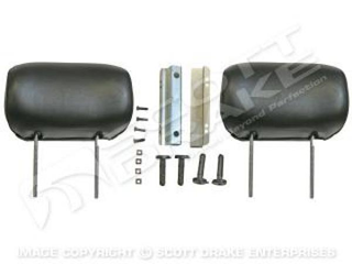 64-67 Sport Seat Headrest Black