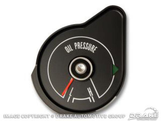 69 Oil Pressure Gauge Black