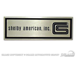 65-66 Shelby Door Sill Scuff Plate Emble