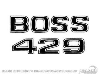 69-70 Boss 429 Fender Decal (White)