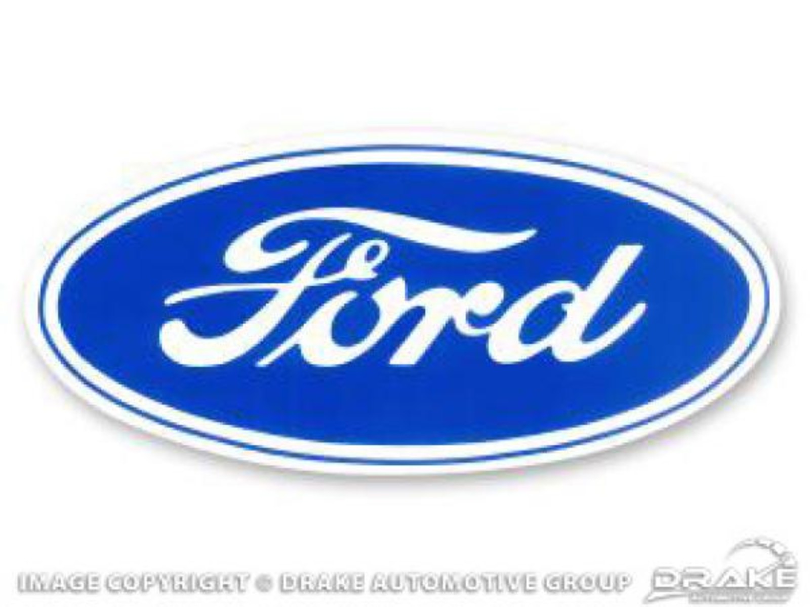 64-17  9 1/2" Ford Blue Oval Decal