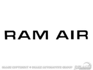 71-72 Ram Air Hood Decal (Argent