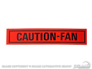 68-69 Caution Fan Decal