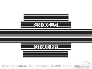 68 GT500 KR Stripe Kit, White