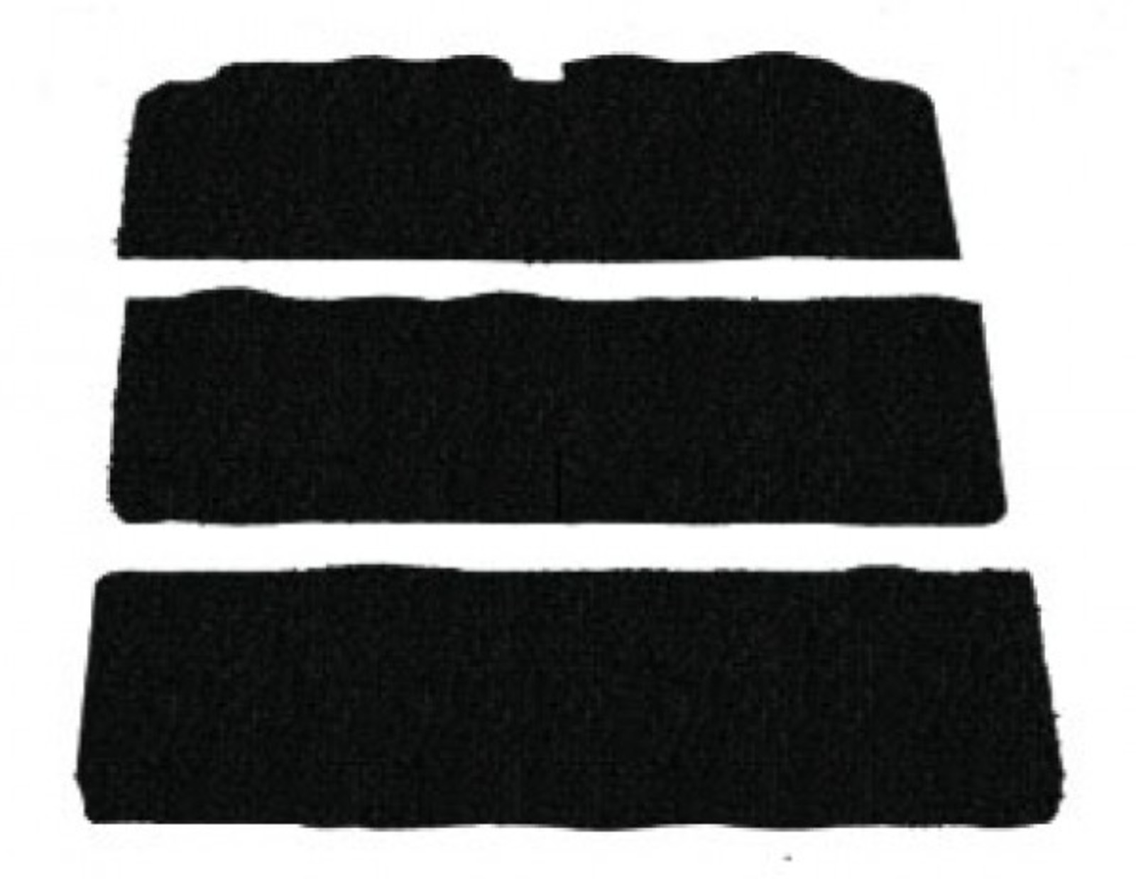 65-68 Fold-Down Seat Carpet Black Nylon