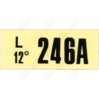 66-67 ENGINE CODE DECAL, *246A*
