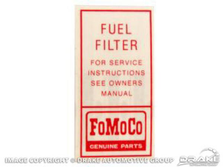 64-66 Fuel Filter Decal