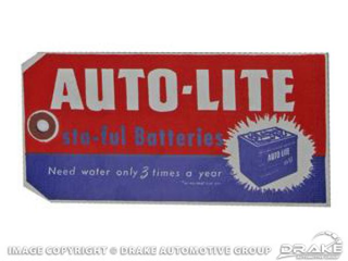 64-73 Autolite Sta-Ful Battery Tag