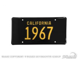 67 California License Plate