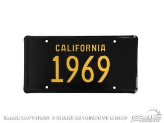 69 California Lincense Plate