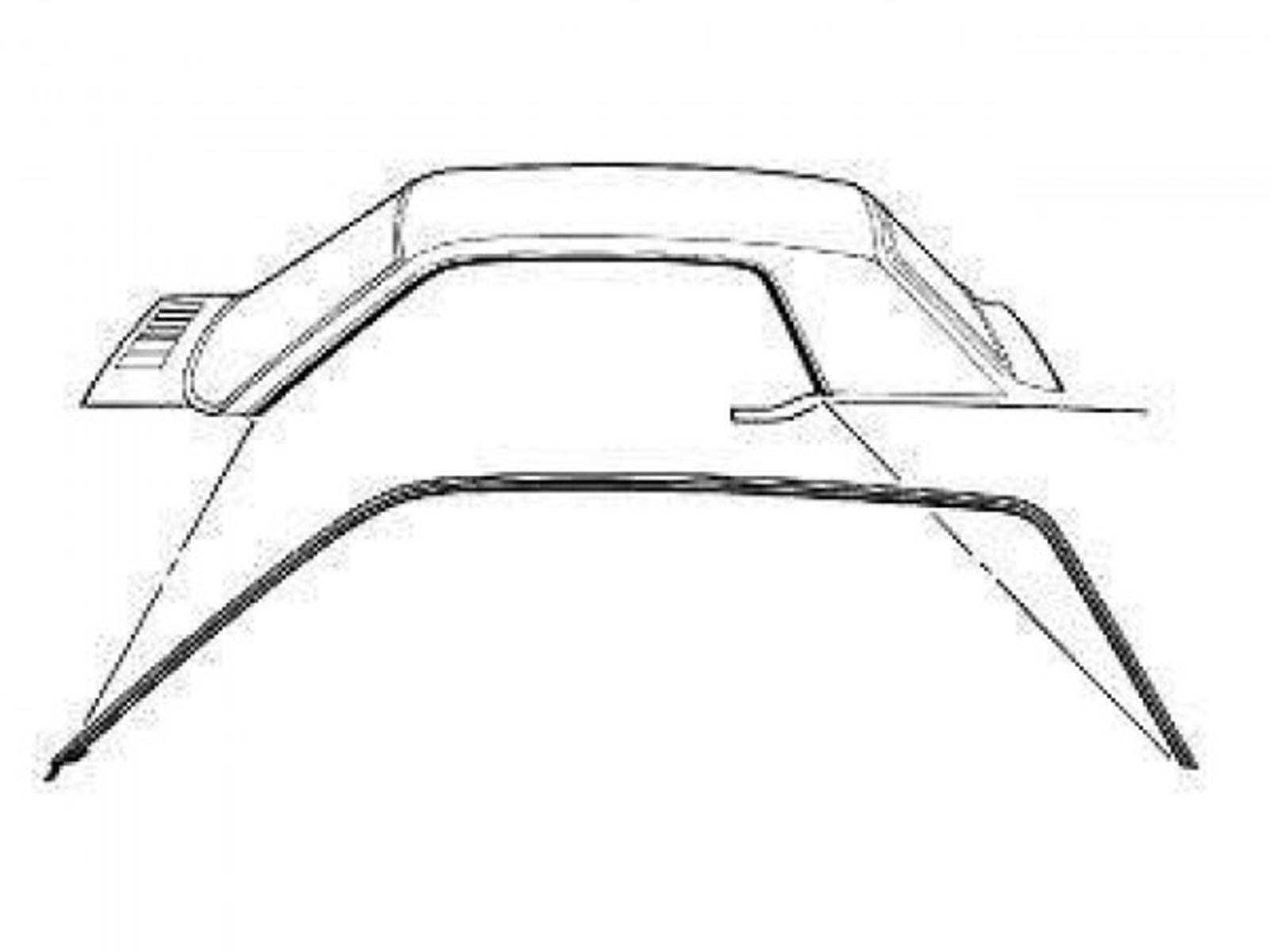 64-66 Coupe Roof Rail Weatherstrip Pair